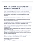 NRP 7TH EDITION QUESTIONS AND ANSWERS (GRADED A)