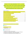 All BCAT TEST 2022-2023/BCAT TEST 1-5/ BCAT MOCK TEST/ BCAT TEST STUDY GUIDE/ BCAT/RBT TEST REVIEW/ BCAT CERTIFICATION TEST|TEST BANK|GUARANTEE PASS, SCORE GUIDE