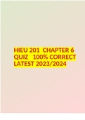 HIEU 201 CHAPTER 6 QUIZ 100% CORRECT LATEST 2023/2024