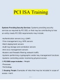 PCI ISA STUDY BUNDLE PACK SOLUTION 2023 (Questions and Answers )(Verified Answers)