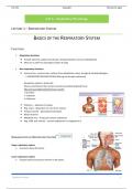 Respiratory Physiology Study Unit 3