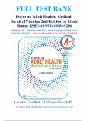 Test Bank for Focus on Adult Health Medical Surgical Nursing 2nd Edition by Linda Honan