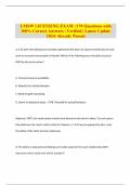 LMSW LICENSING EXAM | 170 Questions with 100% Correct Answers | Verified | Latest Update 2024| Already Passed