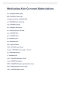 Medication Aide Common Abbreviations