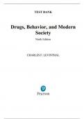 Drugs, Behavior, and Modern Society, 9th edition by Charles F. Levinthal Test Bank, Questions and Answers (All Chapters)