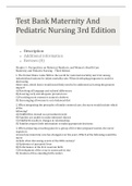 Test Bank Maternity And Pediatric Nursing 3rd Edition By Susan Ricci, Theresa Kyle, and Susan Carman