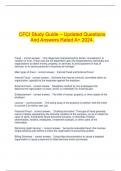 CFCI Study Guide – Updated Questions And Answers Rated A+ 2024.