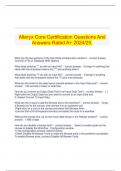 Alteryx Core Certification Questions And Answers Rated A+ 2024/25.