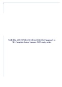 NUR 206_ATI FUNDAMENTALS EXAM, Chapters 1 to 58 | Complete Latest Summer 2023 study guide.