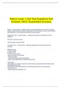 Alteryx Level 1 Cert Test Questions And Answers 100% Guaranteed Success.