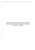 RNSG 1261 Medical-Surgical Nursing/ Pre-Quiz Fundamentals: Scenario 8 – Maurice A: all answers correct, latest Fall 2023.