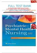 FULL TEST BANK For Psychiatric-Mental Health Nursing 7th Edition by R.N. Videbeck, Sheila L., Ph.D Latest Update Graded A+  