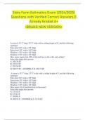 State Farm Estimatics Exam (2024/2025)  Questions with Verified Correct Answers ||  Already Graded A+ <BRAND NEW VERSION>