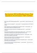 Servicenow HR Certification Exam Prep Questions And Answers 100% Verified.