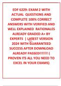 EDF 6229: EXAM 2 WITH ACTUAL  QUESTIONS AND COMPLETE 100% CORRECT ANSWERS WITH VERIFIED AND WELL EXPLAINED  RATIONALES   ALREADY GRADED A+ BY EXPERTS  | LATEST VERSION 2024 WITH GUARANTEED SUCCESS AFTER DOWNLOAD  ALREADY PASSED!!!!!!! ( PROVEN ITS ALL YOU