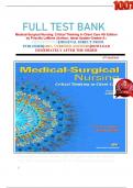    FULL TEST BANK Medical-Surgical Nursing: Critical Thinking in Client Care 4th Edition by Priscilla LeMone (Author), latest Update Graded A+   