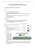 Lecture notes Unit 3 - Anatomy and Physiology for Health and Social Care  