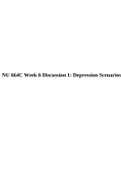 NU 664C Week 6 Discussion 1: Depression Scenarios.