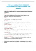 HRM 3375 GLOBAL HUMAN RESOURCE MANAGEMENT 2024/2025 QUESTIONS AND ANSWERS