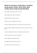 Medical assistant certification complete study guide CCMA / NHA 2018, NHA CCMA, NHA CCMA EXAM REVIEW