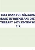 Test Bank for Williams' Basic Nutrition & Diet Therapy 16th Edition by Staci Nix McIntosh