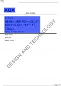 AQA-7562-1DESIGN AND TECHNOLOGY FINAL MARK SCHEME PAPER1-FASHION AND TEXTILES-TECHNICAL PRINCIPLES-A LEVEL-JUN2024