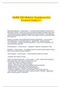  NURS 550 Midterm Questions And Answers Rated A+.