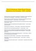  TDLR Esthetician State Board Review Questions And Answers 100% Verified.