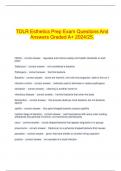  TDLR Esthetics Prep Exam Questions And Answers Graded A+ 2024/25.