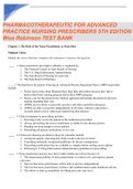 TEST BANK; Pharmacotherapeutics for Advanced Practice Nurse Prescribers, 5th edition Woo Robinson. Chapter 1-55