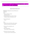 ASL 101 SIGNING NATURALLY WORKBOOK: UNIT 5 __ QUESTIONS AND ANSWERS