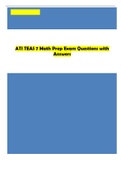 ATI TEAS 7 Math Prep Exam Questions with Answers 2023