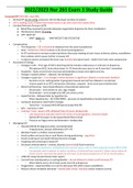 2022/2023 Nur 265 Exam 3 Study Guide