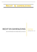 Volledige samenvatting van 'recht en samenleving'