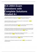 ICS 200A Exam Questions with Complete Solutions Graded A+