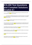 ICS-200 Test Questions and Complete Solutions Graded A+