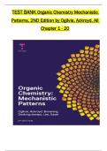 TEST BANK For Organic Chemistry Mechanistic Patterns, 2nd Edition by Ogilvie, Ackroyd, All 1-20 Chapters Covered ,Latest Edition 