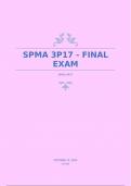 SPMA 3P17 - FINAL EXAM