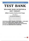 TEST BANK For Williams Basic Nutrition and Diet Therapy 16th Edition by Nix William Verified Chapter's 1 - 23 Complete