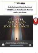 Test Bank for Death, Society and Human Experience 13th Edition by Kastenbaum & Moreman, ISBN: 9781032021515, All 15 Chapters Covered, Verified Latest Edition