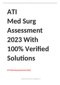 ATI Med Surg Assessment 2023 With 100% Verified Solutions