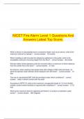   NICET Fire Alarm Level 1 Questions And Answers Latest Top Score.