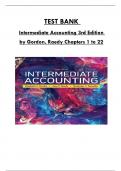 Test Bank For Intermediate Accounting 3rd Edition by Gordon, Raedy, Consists Of 22 Complete Chapters, ISBN: 978-0136946694