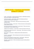 NICET LEVEL 1 Questions And Answers Graded A+ 2024/25.