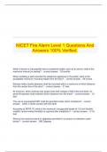 NICET Fire Alarm Level 1 Questions And Answers 100% Verified.