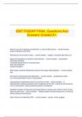   EMT FISDAP FINAL Questions And Answers Graded A+.