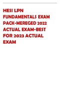 HESI LPN FUNDAMENTALS EXAM PACK-MEREGED 2022 ACTUAL EXAM-BEST FOR 2023 ACTUAL EXAM