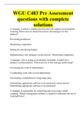 WGU C483 Pre Assessment questions with complete solutions