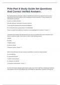 Prite Part II Study Guide Set Questions And Correct Verifed Answers .