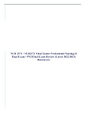 NUR 2571 / NUR2571 Final Exam: Professional Nursing II Final Exam / PN2 Final Exam Review (Latest 2022/2023) Rasmussen